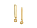 18kt yellow gold Ornate Bezel square earring with .07 cts diamonds. Available in white, yellow, or rose gold.
